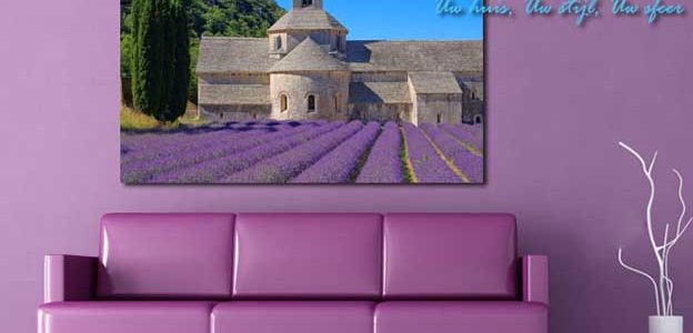 Een kleurrijke natuurfoto: een foto aluminium met lavendel